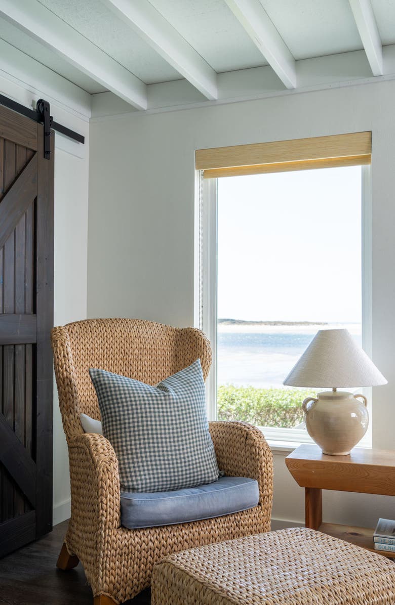 Linen & James Quincy | Sage Green Linen Gingham Pillow Cover, Alternate, color, Vintage Sage Green