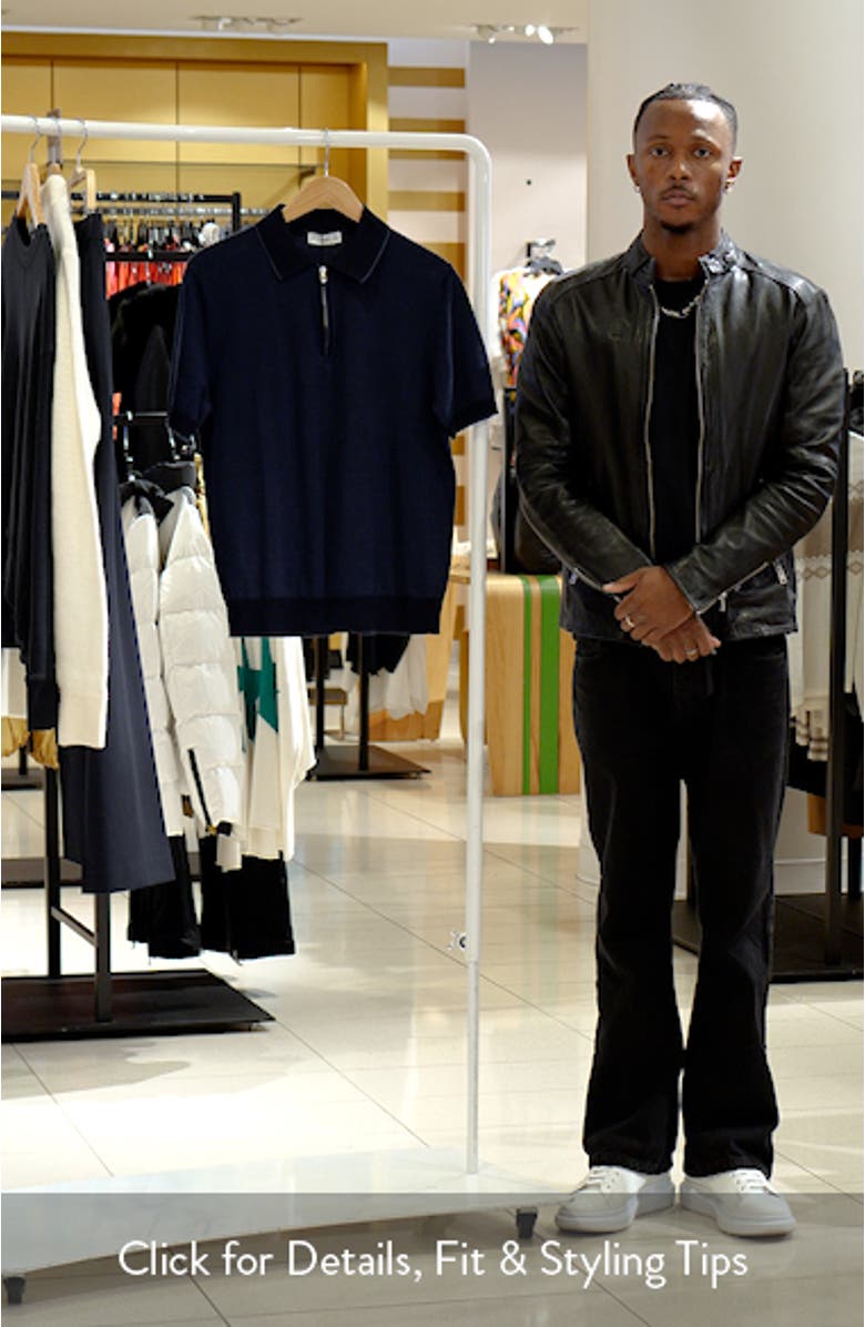 Tipped Zip Placket Cotton Polo, sales video thumbnail