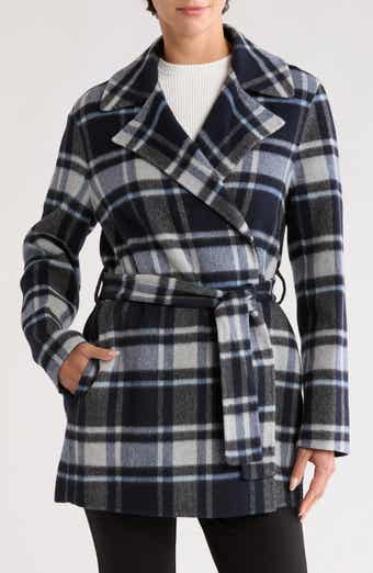 Plaid Belted Long Coat