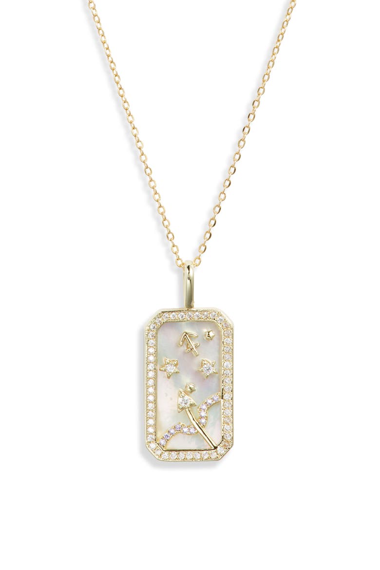Zodiac Pendant Necklace, Main, color, GOLD-SAGITTARIUS
