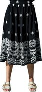 Yumi Embroidered Midi Skirt