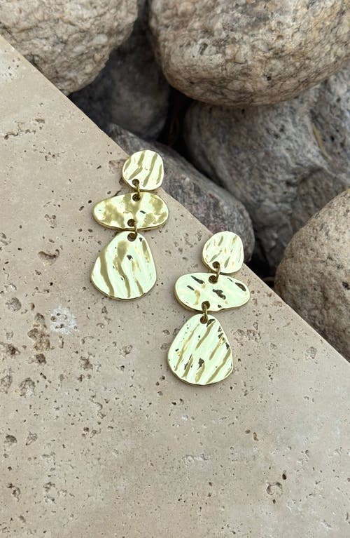 Adornia Miro Textured Drop Earrings In Gold