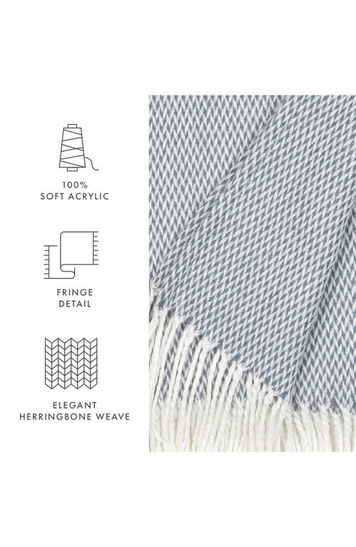 Ienjoy Home Herringbone Throw Blanket In Dusk Blue