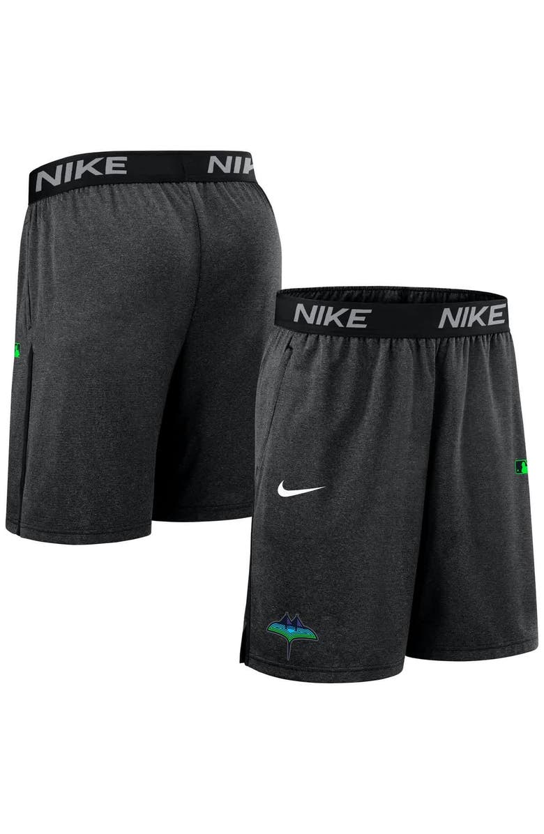 Nike Men's Nike Black Tampa Bay Rays Authentic Collection City Connect Performance Knit Shorts, Alternate, color, Black