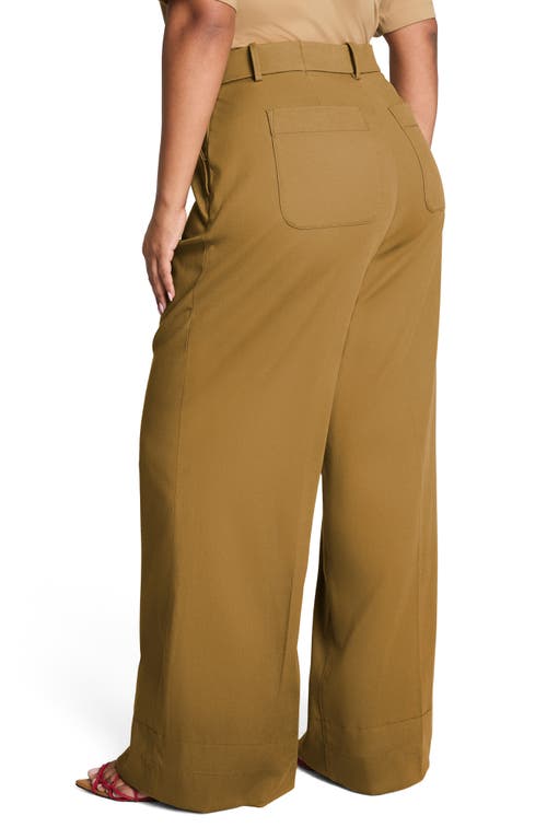 Spanx ® Supersmooth™ Stretch Twill Wide Leg Pant In Brown