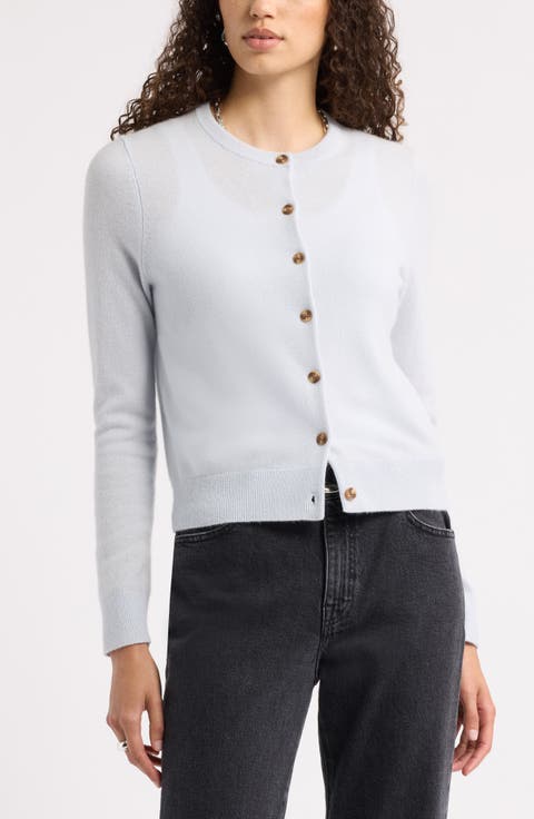 Cashmere Crewneck Cardigan