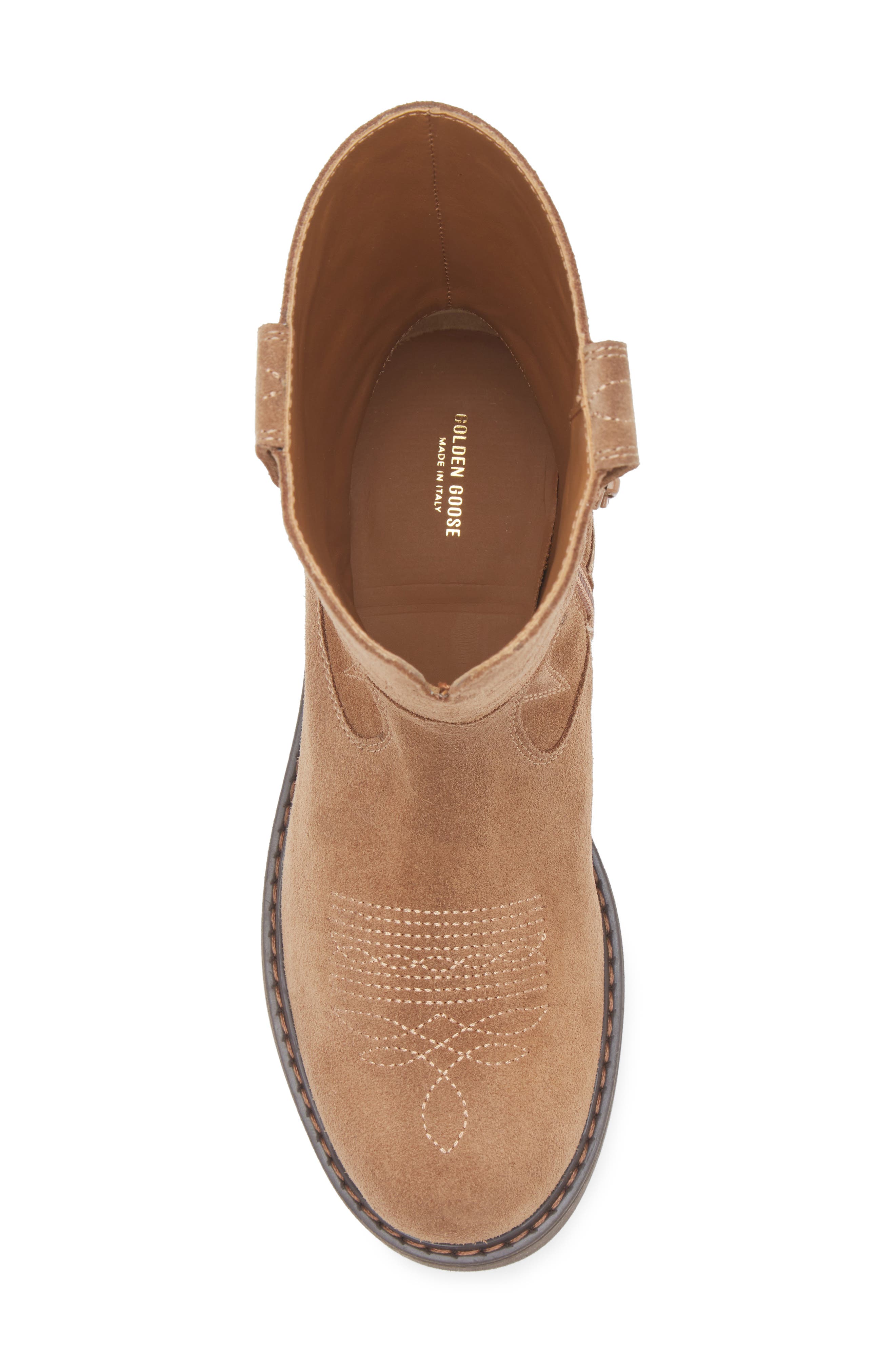 Golden Goose Kids' Wish Star Biker Boot, Alternate, color, Light Brown