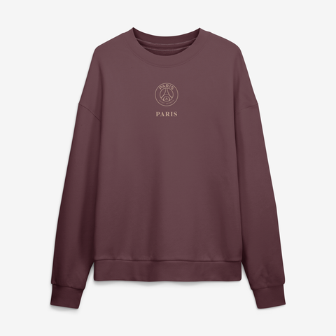 Men's Fanatics Burgundy Paris Saint-Germain Oversized Muted Centre Sweatshirt