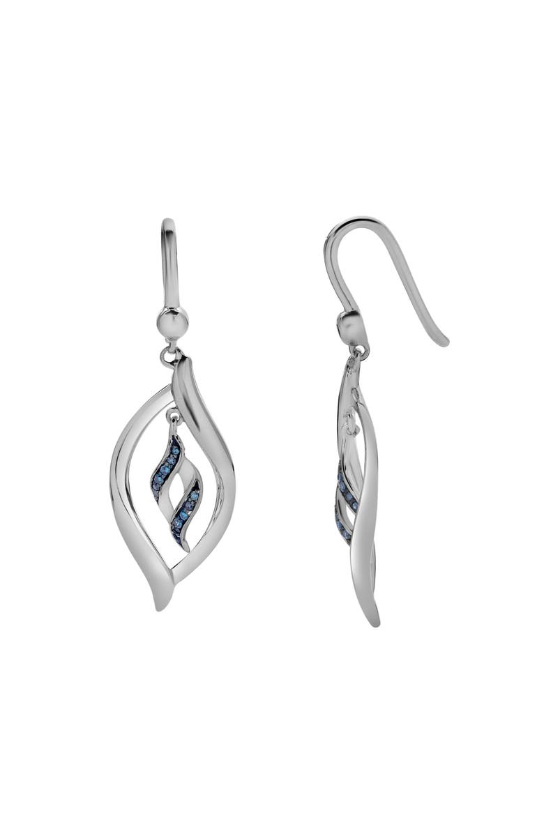 LuvMyJewelry Aurelia Sterling Silver 0.10 Ct Diamond Dangle Earrings, Alternate, color, 925 Sterling Silver