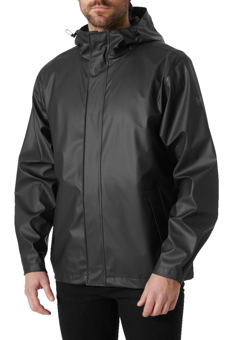 Moss Waterproof Rain Jacket, Main, color, BLACK