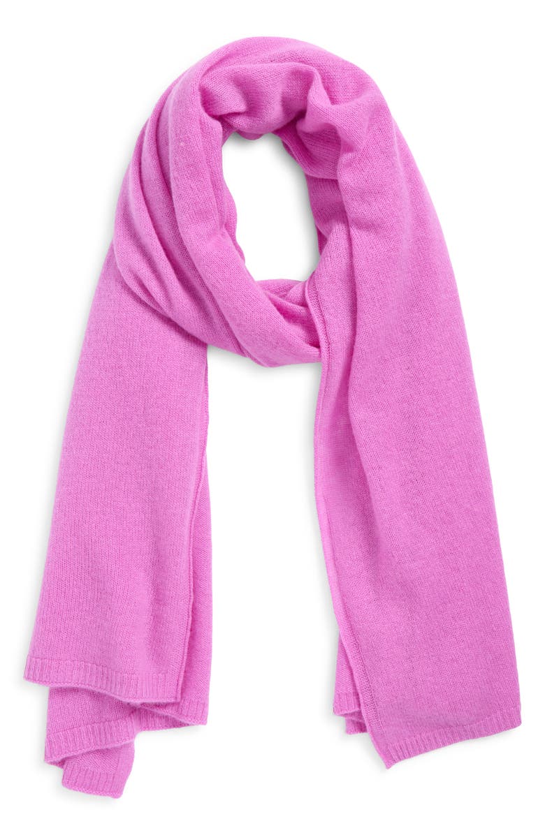 Nordstrom Cashmere Scarf, Alternate, color, Purple Cattleya