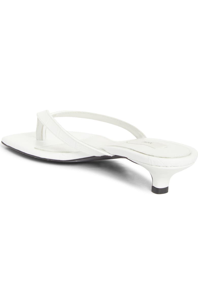TOTEME Croc Embossed Kitten Heel Flip Flop, Alternate, color, White