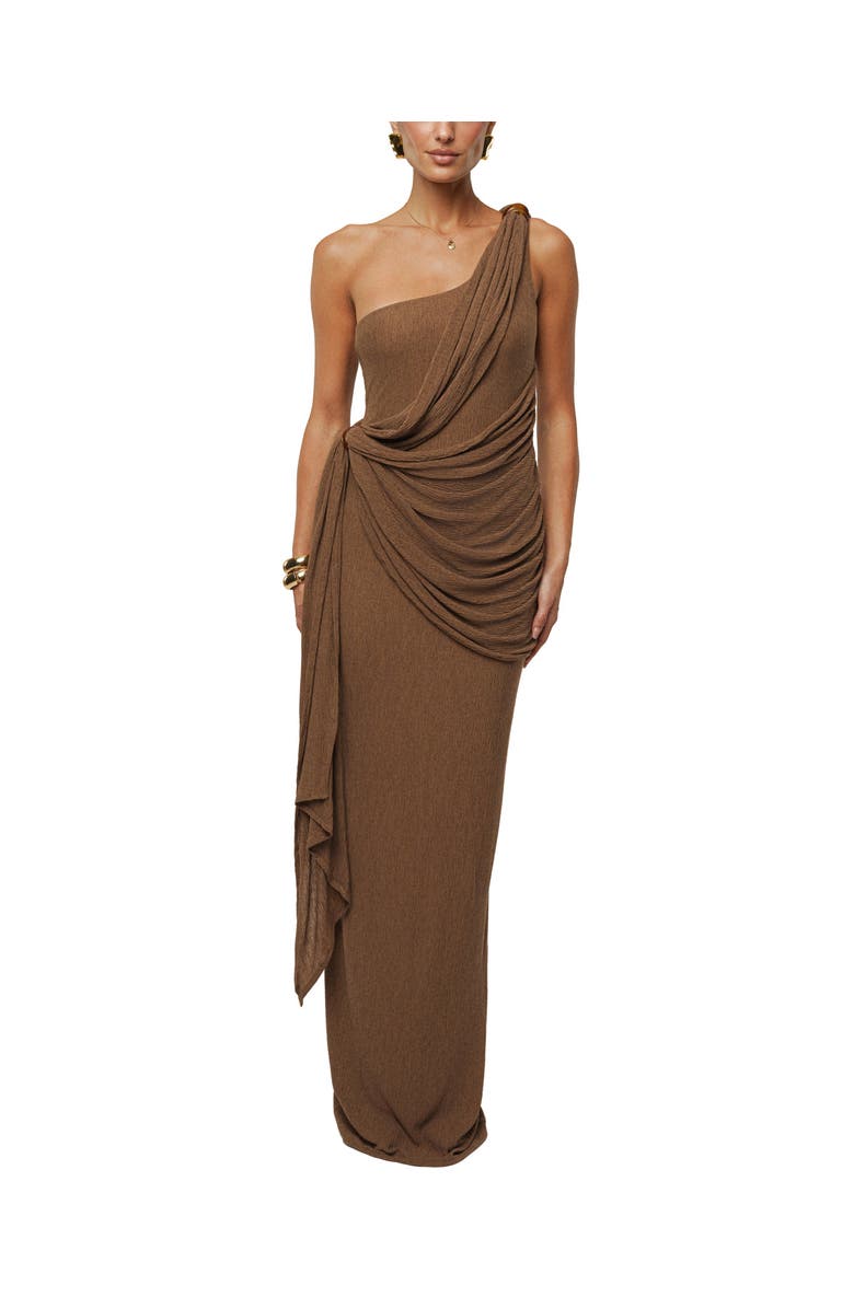 JLUXLABEL Rich Mocha Wrap Dress, Main, color, Brown