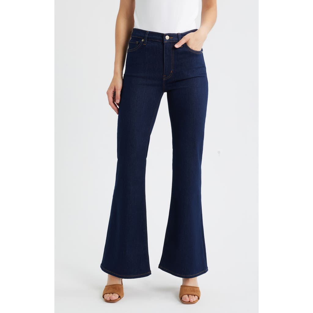 Frame The Pixie Icon High Waist Flare Jeans In Blue