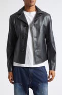 MM6 Maison Margiela Black Faux Leather Jacket