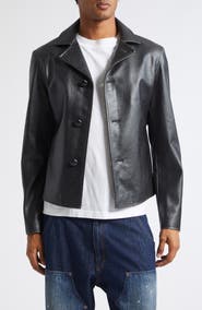 MM6 Maison Margiela Black Faux Leather Jacket