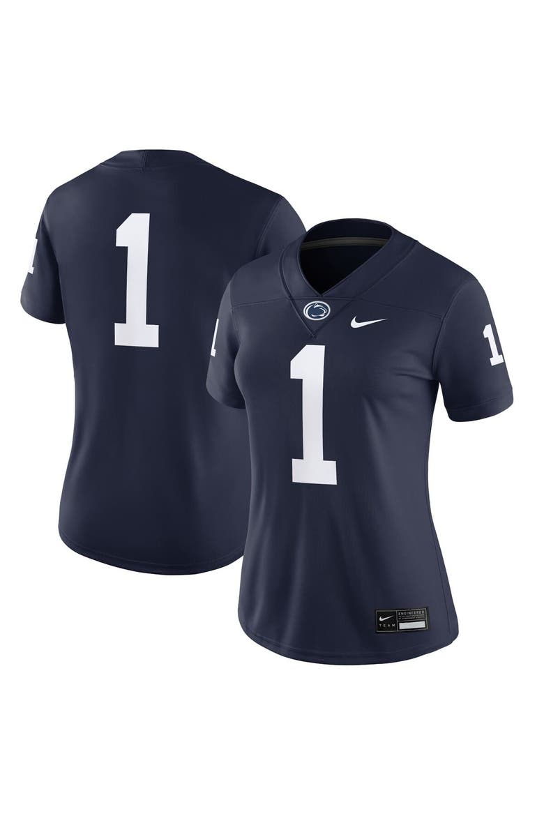 Women's Nike #1 Navy Penn State Nittany Lions Game Jersey, Main, color, Navy