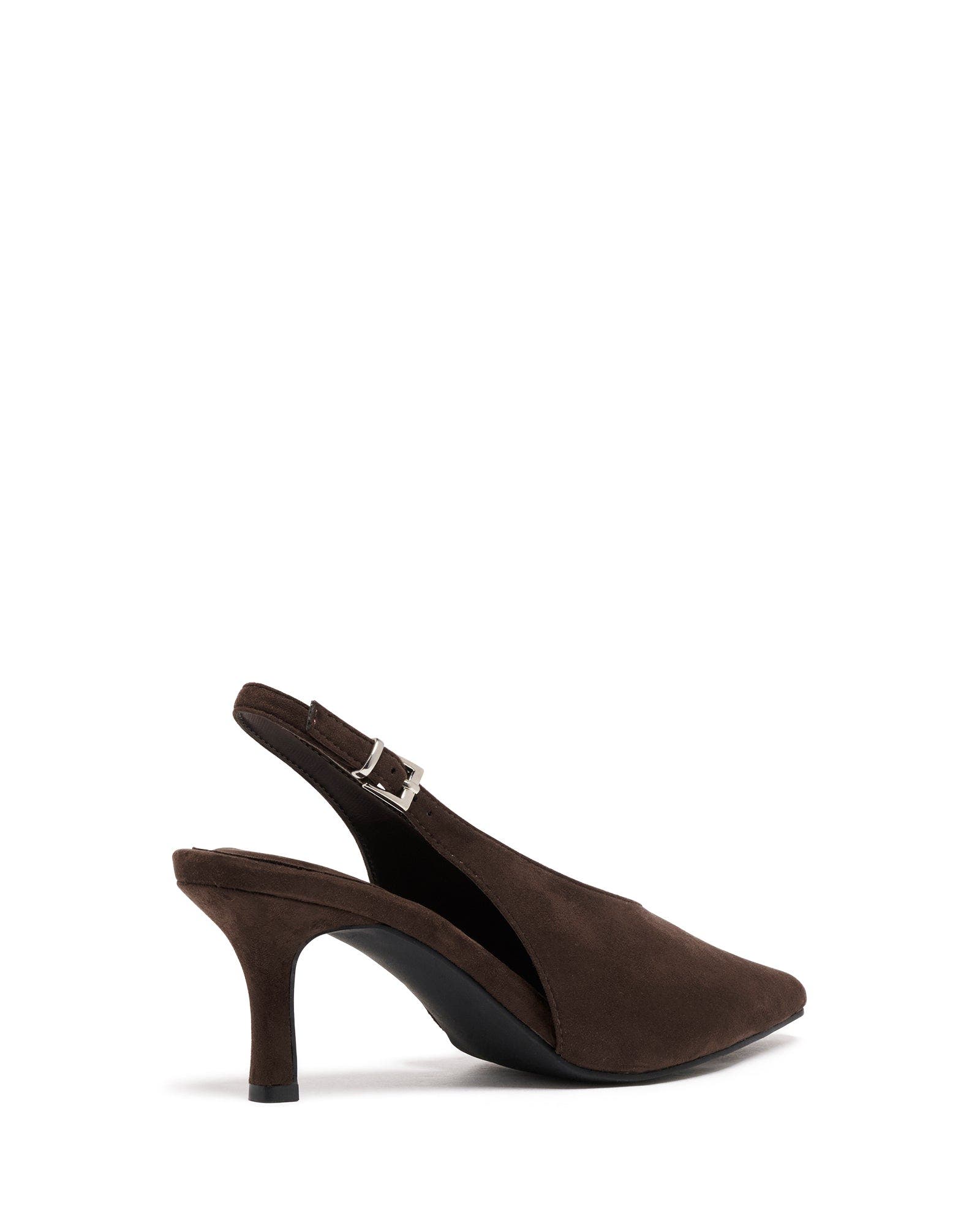 Jacs Slingback Pointed Toe Pumps, Alternate, color, CHOCOLATE MICROSUEDE