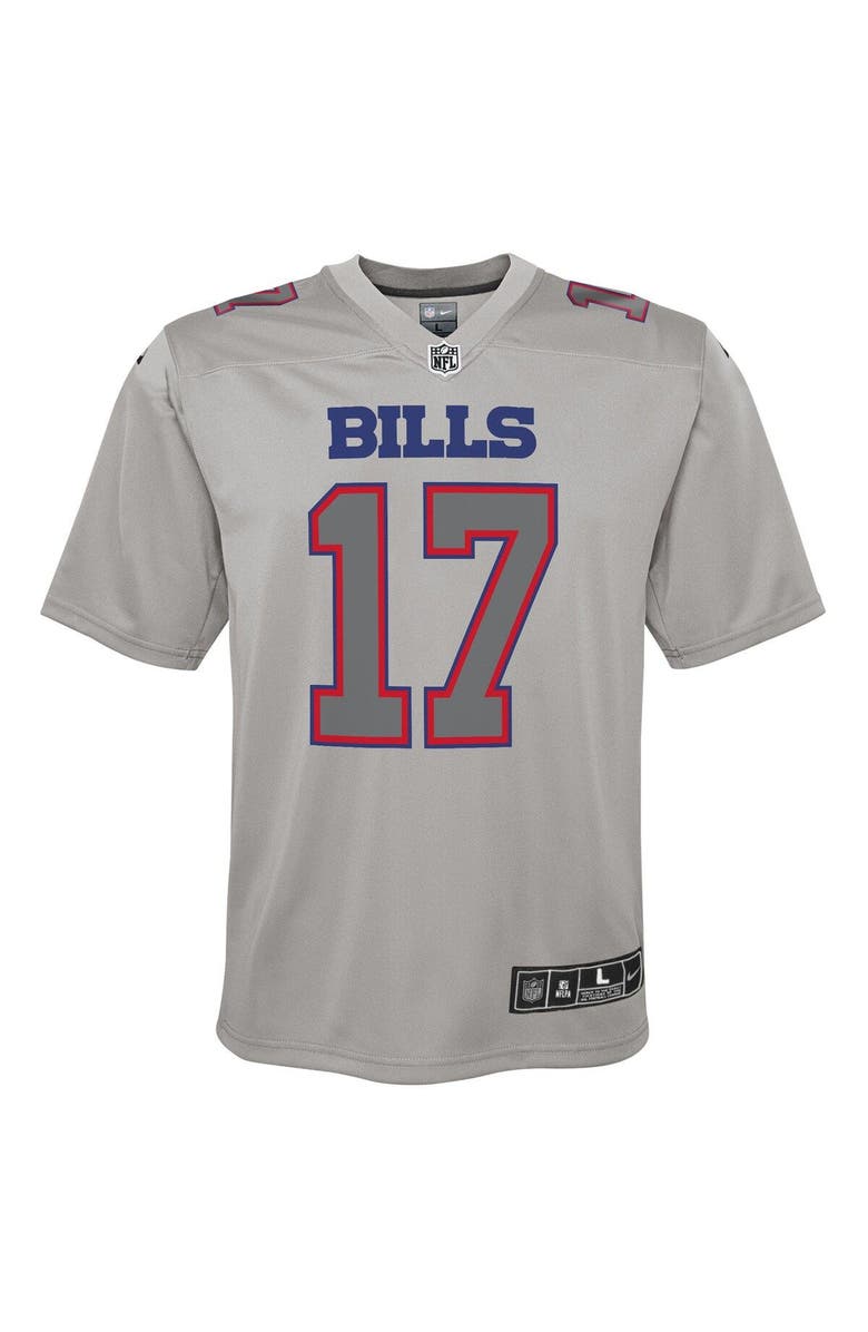 Nike Youth Nike Josh Allen Gray Buffalo Bills Atmosphere Game Jersey, Alternate, color,