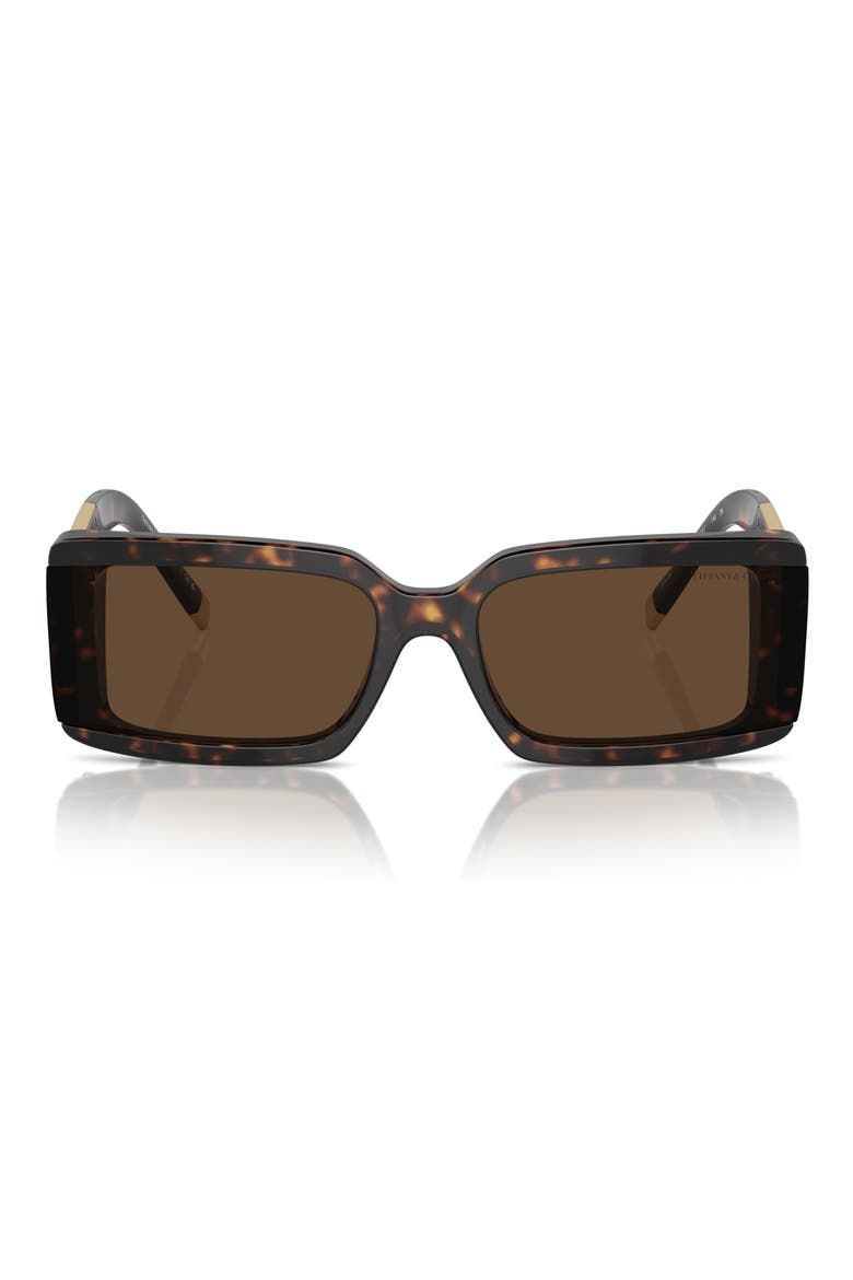 62mm Oversize Rectangular Sunglasses, Main, color, HAVANA