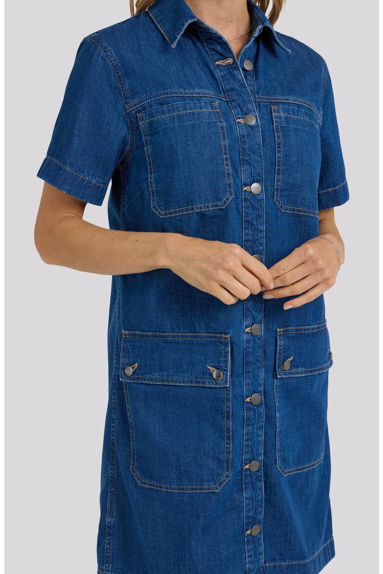 Denim Utility Dress, Alternate, color, MEDIUM INDIGO