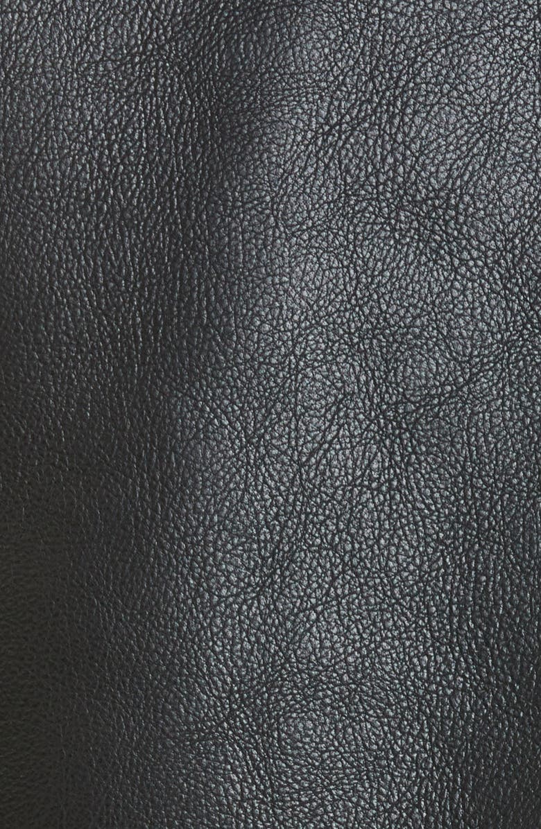 Stand Studio Lorelle Faux Leather Biker Jacket with Faux Shearling Trim, Alternate, color, 