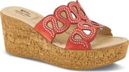 Spring Step Steamy Crystal Embellished Wedge Sandal