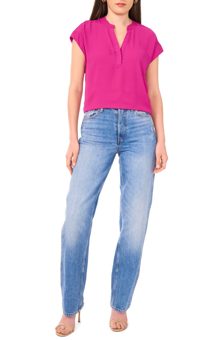 Vince Camuto Split Neck Top, Alternate, color,
