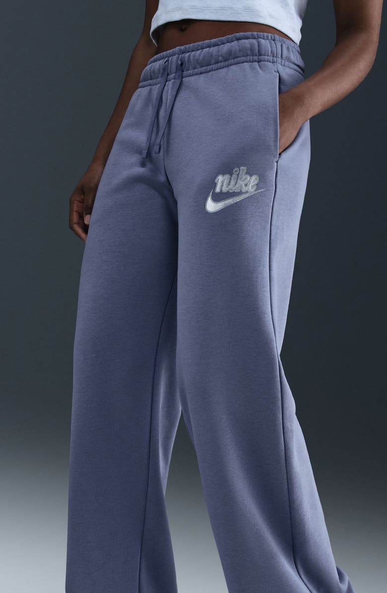 Nike Club Logo Fleece Pants, Alternate, color, World Indigo/ Metallic Silver