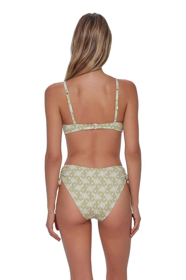 Pom Pom Sylvia Bralette Bikini Swimsuit Top, Alternate, color, Cactus Flower