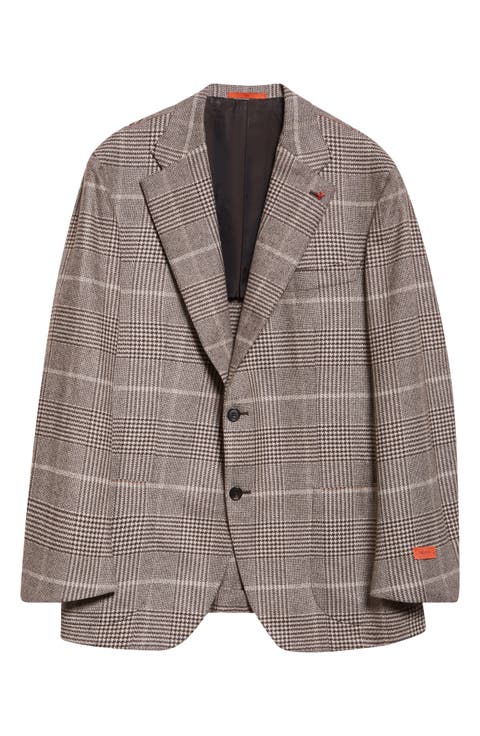 Marechiaro Glen Plaid Cashmere Blend Hopsack Sport Coat