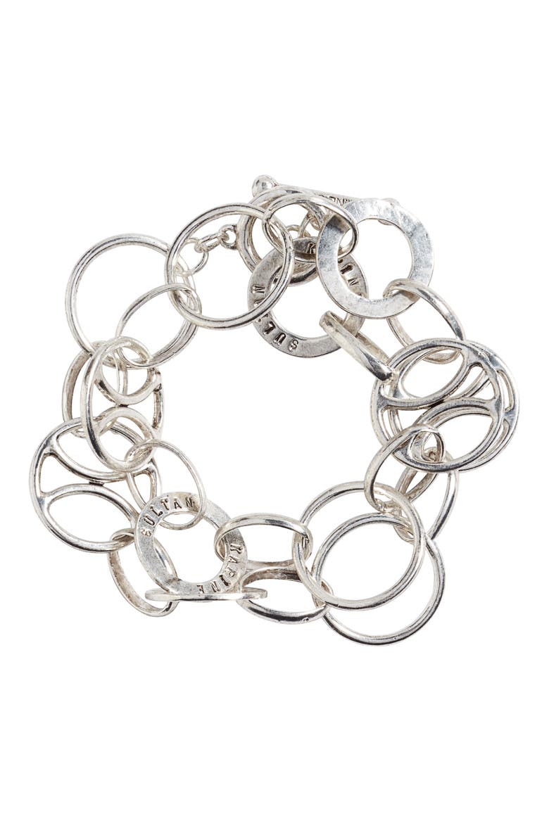 Link Wrap Bracelet, Main, color, SILVER