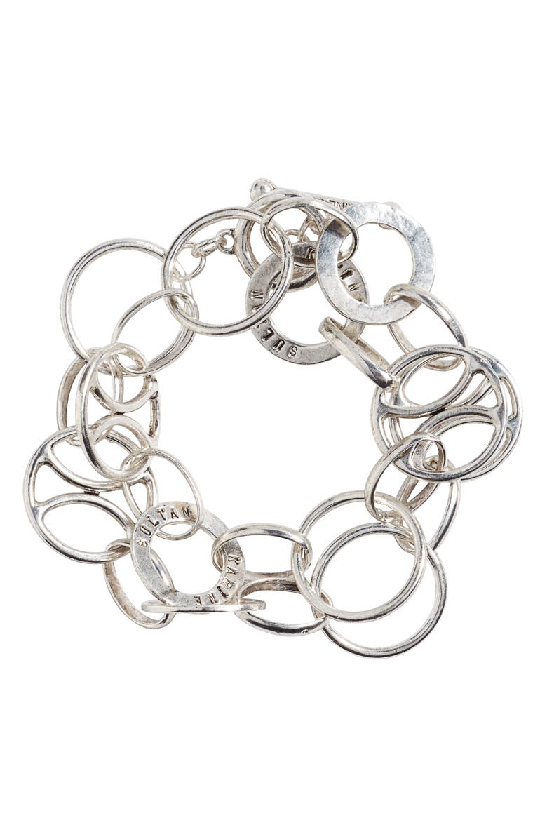 Karine Sultan Link Wrap Bracelet, Main, color,