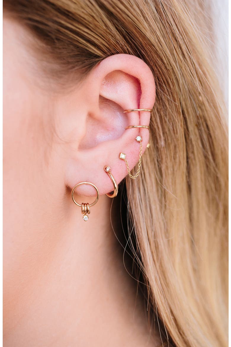 Thin Wire Double Ear Cuff, Alternate, color, 14K YELOW GOLD