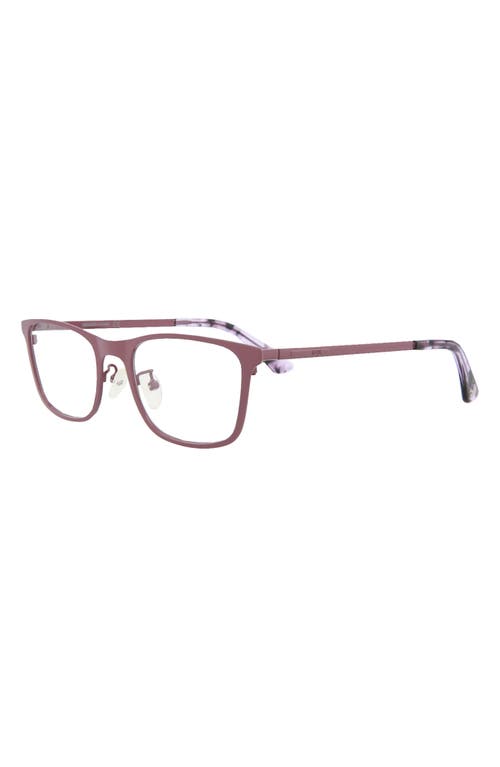 Alexander Mcqueen Mcqueen 51mm Core Square Optical Glasses In Violet Violet Transparent