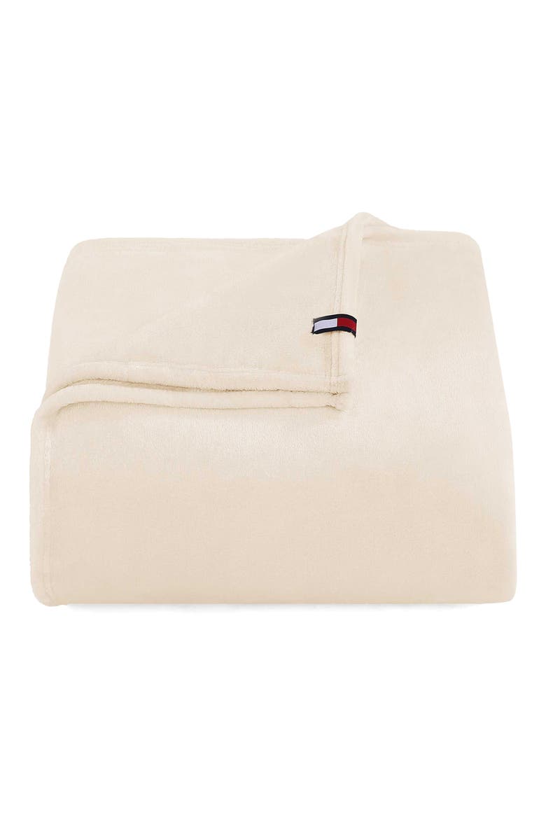 Plush Throw Blanket, Main, color, LIGHT BEIGE