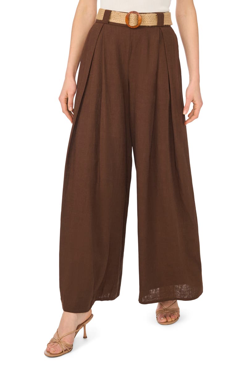 Halogen<sup>®</sup> Wide Leg Belted Pants, Main, color, Chicory Coffe