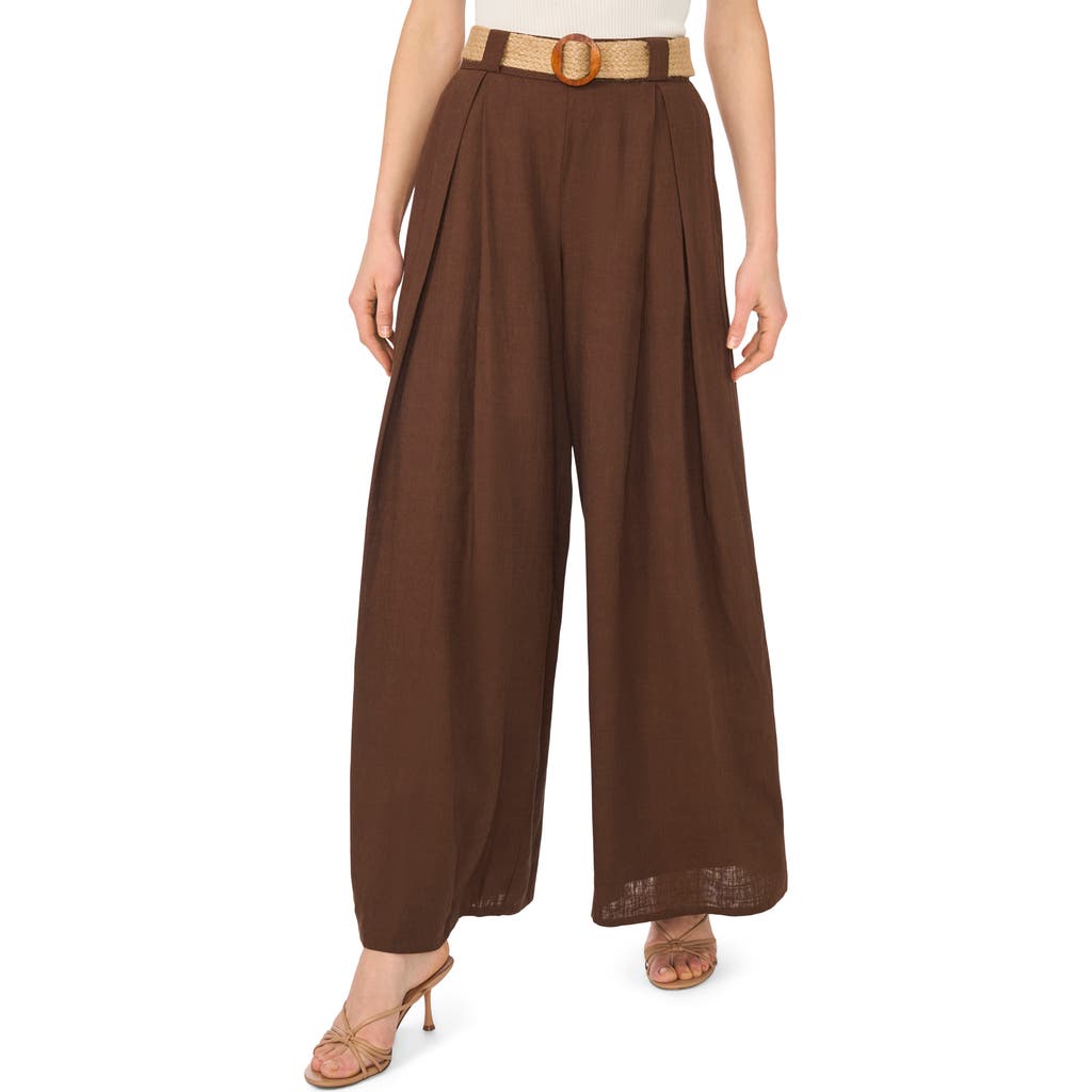 Halogen ® Wide Leg Belted Pants In Chicory Coffee