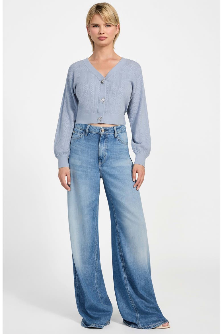 Lyla Pointelle Crop Cardigan, Alternate, color, NIMBUS BLUE