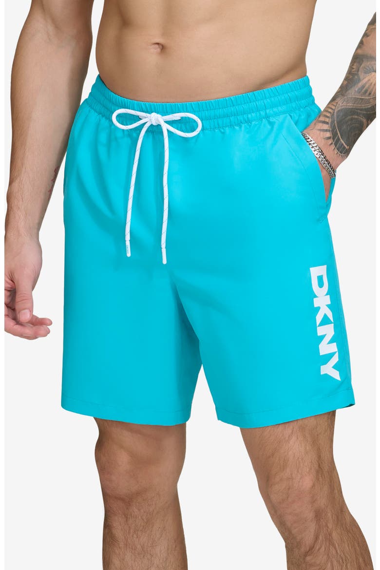 Core Volley Swim Trunks, Main, color, TURQUOISE