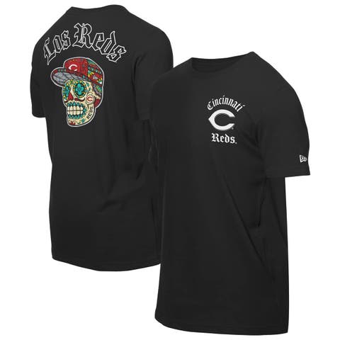 Men's New Era Black Cincinnati Reds Sugar Skulls T-Shirt