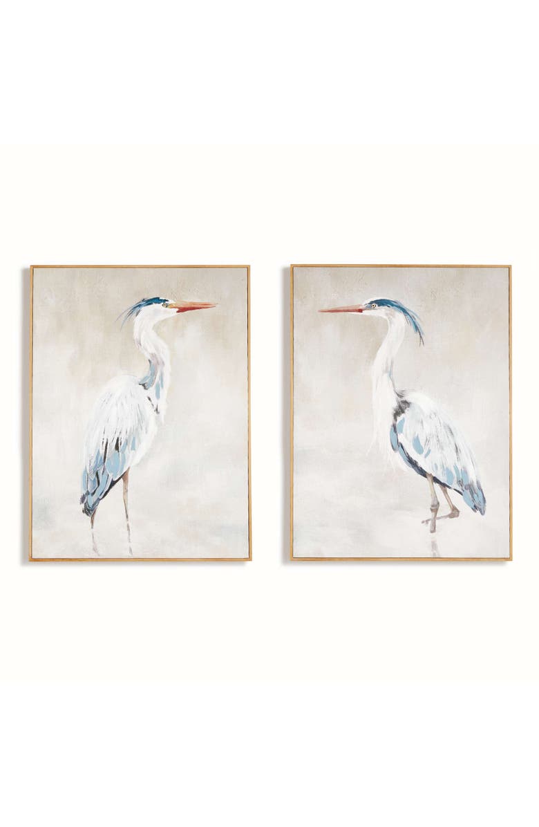 Napa Home & Garden Heron Pair Hand-Embellished Giclees Set Of 2, Main, color, Blue