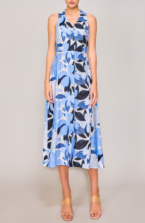 Melloday Floral Print Sleeveless Dress