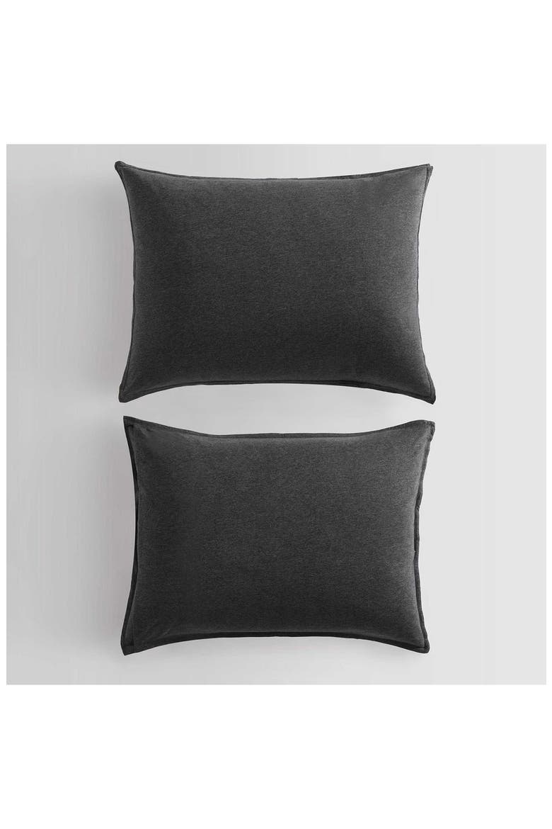 Mélange Cotton Blend Jersey Duvet & Shams Set, Alternate, color, GREY