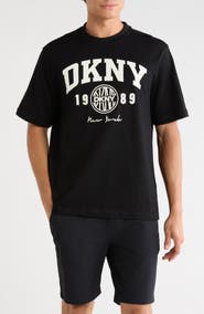 DKNY SPORTSWEAR Varsity Crest Cotton T-Shirt