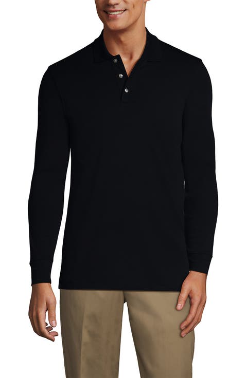 School Uniform  Long Sleeve Interlock Polo Shirt