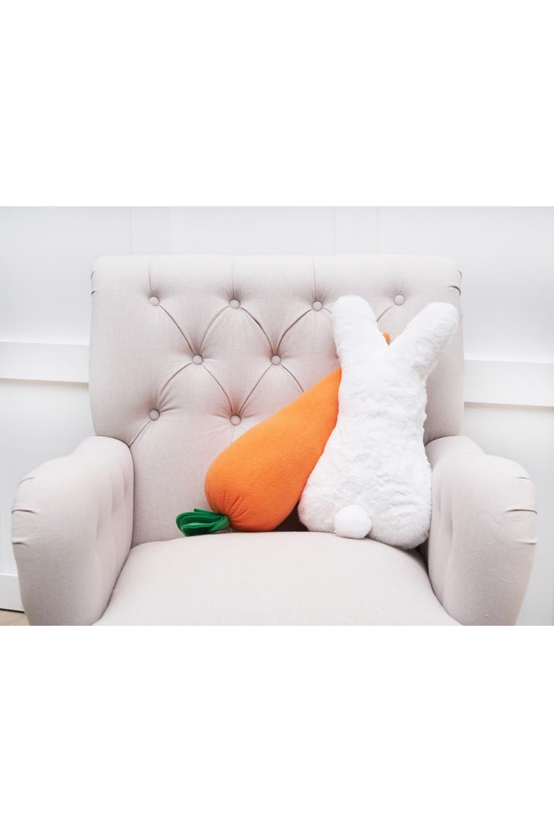 Carrot Shaped Spring Easter Decorative Accent Pillow, 9" x 18", Alternate, color, Orange