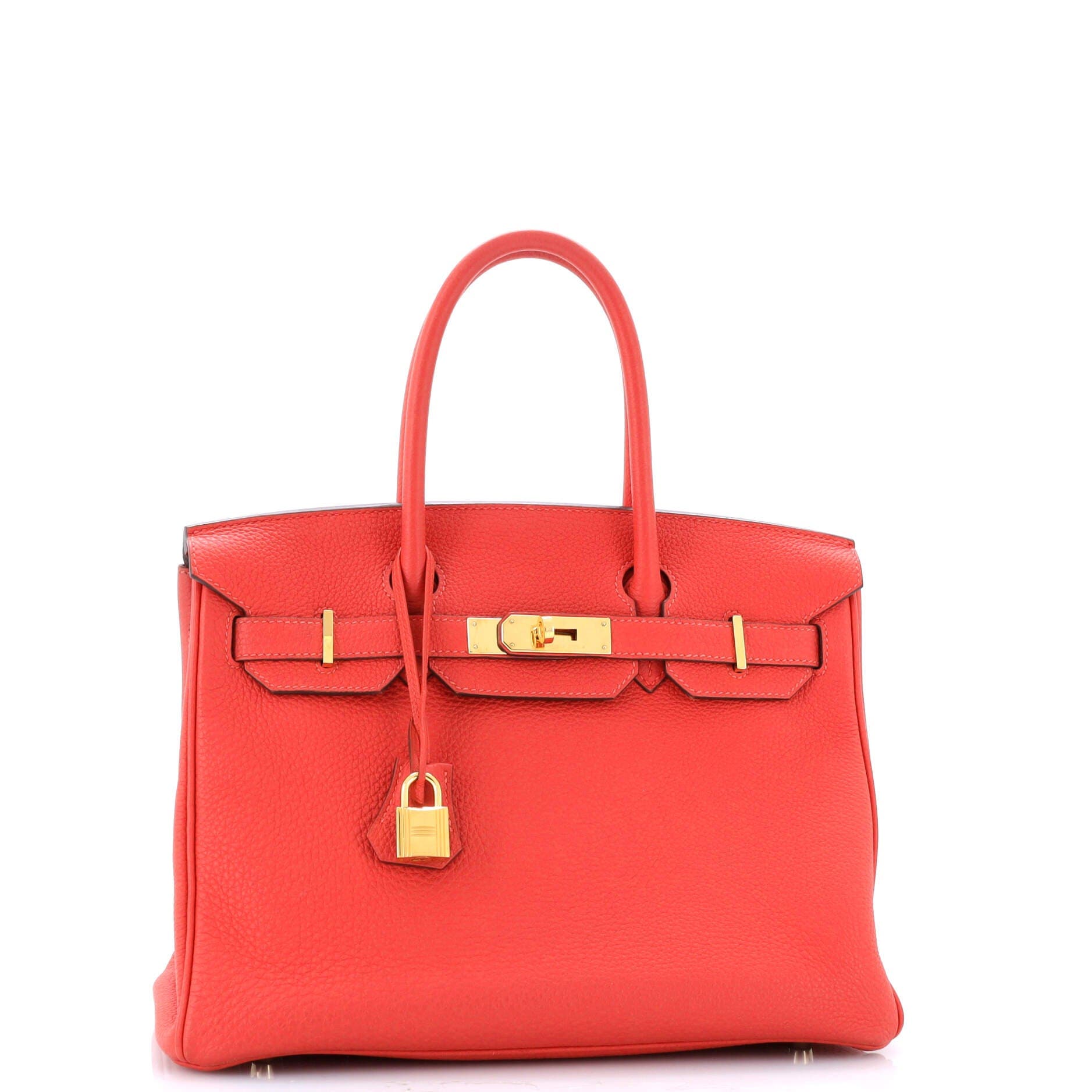 Pre-Owned Hermes Birkin Handbag Red Togo with Gold Hardware 30, Alternate, color, 