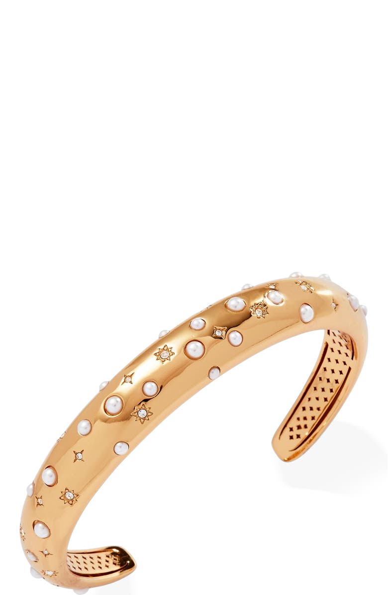 Alex and Ani Pearl and Crystal Cuff Bracelet, Alternate, color, 