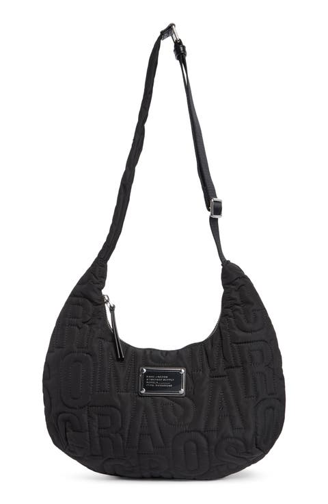 Jumbled Logo Workwear Nylon Shoulder Bag